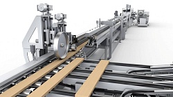 WEINIG HS 2000–6000 горизонтальное сращивание длинных заготовок